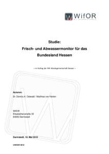 Frisch- und Abwassermonitor für das Bundesland Hessen