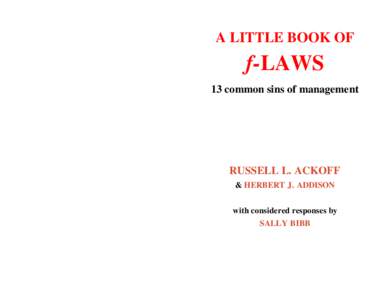 A Little Book of F-Laws El.doc