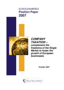 EUROCHAMBRES  Position Paper 2007