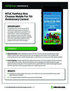 millennial media  campaign summary NTUC FairPrice Xtra Chooses Mobile For 7th