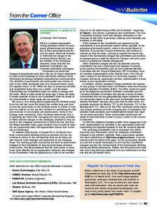 GOVERNANCE: A SEASON OF CHANGE Jim Albaugh, AIAA President AIAA is a storied organization having provided a forum for aerospace professionals and recognition of their accomplishments for