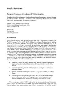 Semantics / Corpus linguistics / Corpora / Adverbial / Geoffrey Leech / English grammar / Grammar / Coordination / Valency / Linguistics / Syntax / Applied linguistics