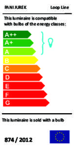 PANI JUREK  Loop Line This luminaire is compatible with bulbs of the energy classes: