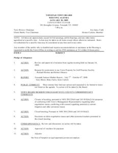 TONOPAH TOWN BOARD MEETING AGENDA JANUARY 28, 2009 CONVENTION CENTER 301 Brougher Avenue, Tonopah, NV[removed]:00 p.m.