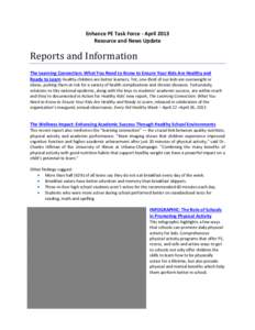 Sports science / Health / Exercise / Physical education / Action for Healthy Kids / Recess / Nutrition / Physical exercise / Self-care / Education / Knowledge