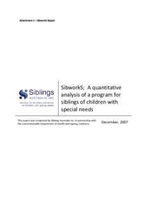 SibworkS;  A quantitative analysis of a program for siblings of children with special needs