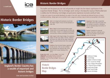 Historic Border Bridges This leaflet and the places you can visit will provide an insight into the historic significance of the magnificent Border Bridges. The list of bridges worth noting in this beautiful county of Nor