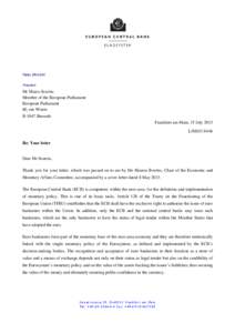 Letter to Mr Marco Scurria
