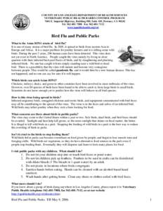 Microsoft Word - Bird Flu and parks QandA May 2006 Revised.doc