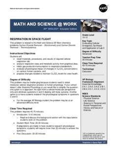 Space Shuttle / Flight controller / Carbon dioxide / Respirometer / International Space Station / Spaceflight / Manned spacecraft / Human spaceflight