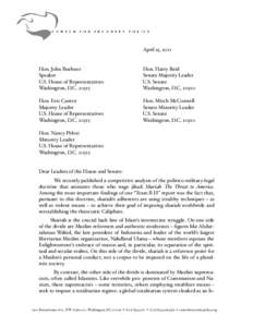 Microsoft Word - Letter to Congressional Leaders[removed]docx