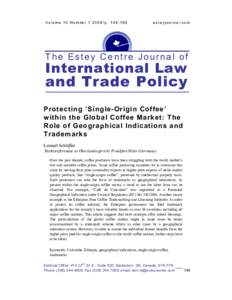 Trademark law / Intellectual property law / Food and drink / Appellations / Law / Product management / Business / Economic geography / Geographical indication / Collective trade mark / Trademark / Starbucks