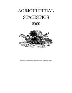 2009 Agricultural Statistics Table of Contents