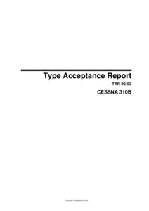 Type Acceptance Report - CESSNA 310B