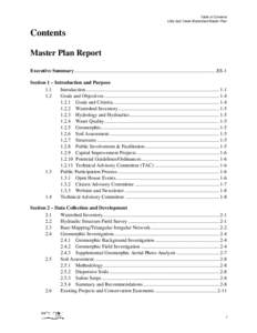 Little Salt Creek Watershed Master Plan Table of Contents