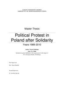 Activism / Political science / Social philosophy / Grzegorz Ekiert / Protest / Social movement