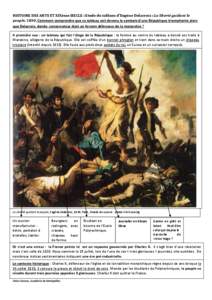 HISTOIRE DES ARTS ET XIXème SIECLE : Etude du tableau d’Eugène Delacroix : La liberté guidant le peuple, 1830. Comment comprendre que ce tableau soit devenu le symbole d’une République triomphante alors que Delacroix, dandy- conservateur était un fervent défenseur de la monarchie ?