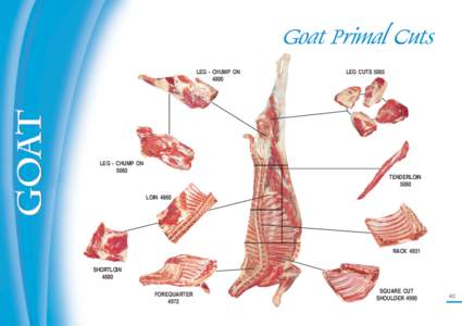 Goat Primal Cuts LEG - CHUMP ON 4800 LEG CUTS 5065