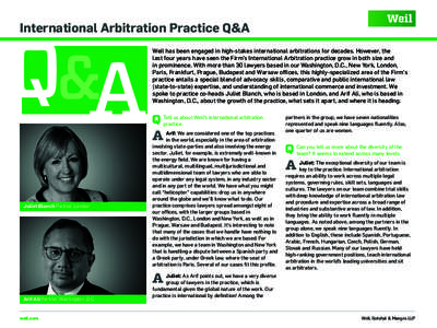 International arbitration / Arbitral tribunal / Weil /  Gotshal & Manges / National Arbitration Forum / Arbitration in the United States / Arbitration / Legal terms / Law