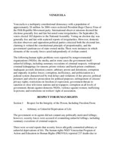 Human rights abuses / Human rights in Venezuela / Caracazo / Carlos Andrés Pérez / Looting / Torture / ETA / Hugo Chávez / Human rights in Argentina / Ethics / Politics / Venezuela