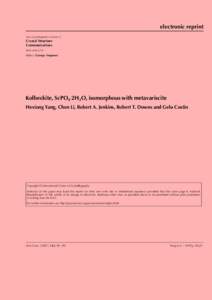 electronic reprint Acta Crystallographica Section C