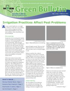 Information for pest management professionals and pesticide applicators  Green Bulletin Vol. 2 No. 2 February 2012 l