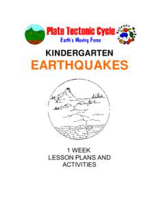 KINDERGARTEN  EARTHQUAKES 1 WEEK LESSON PLANS AND