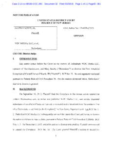 Case 2:13-cvCCC-JBC Document 32 FiledPage 1 of 11 PageID: 361  NOT FOR PUBLICATION UNITED STATES DISTRICT COURT DISTRICT OF NEW JERSEY JAMES O’KEEFE, III,