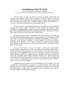 Congressional Hispanic Caucus / New York / Education in New York City / Legislative Assembly of Puerto Rico / Félix Ortiz / Boricua College / Council of State Governments