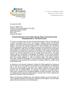 November 28, 2006 Docket #: 2002P-0122 Division of Dockets Management (HFA-305) Food and Drug Administration 5630 Fishers Lane Room 1061