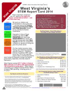 West Virginia’s  STEM Report Card 2014 There’s bipartisan consensus: the U.S. needs to live within its