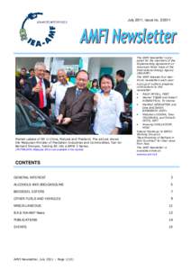 July 2011, issue noMarket uptake of B5 in China, Malysia and Thailand. The picture shows the Malaysian Minister of Plantation Industries and Commodities, Tan Sri Bernard Dompok, fuelling B5 into a BMW 3 Series.