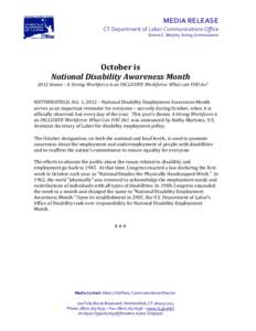 Disability rights / Structure / Culture / National Disability Employment Awareness Month / National Disability Employment Awareess Month / Disability