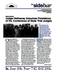 sidebar  the THE NEWSLETTER OF THE WESTMORELAND BAR ASSOCIATION
