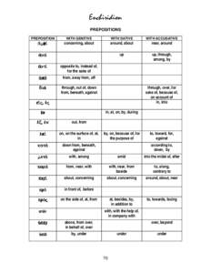 Enchiridion PREPOSITIONS PREPOSITION WITH GENITIVE