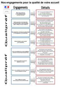 Nos engagements pour la qualité de votre accueil  . Nous . Nous  vous réservons