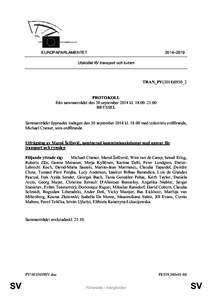 2014–2019  EUROPAPARLAMENTET Utskottet för transport och turism  TRAN_PV(2014)0930_2