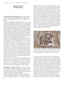 Extrait de : Jurassica[removed]ARCHÉOLOGIE l’Epoque gallo-romaine et au Haut Mo yen Age (cf. Juras-  ET