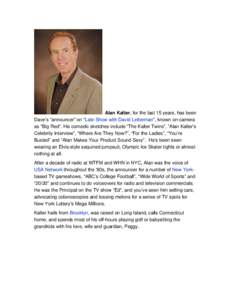 Microsoft Word - bio and pic- emcee Alan Kalter.doc