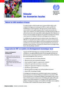 © M. Crozet/OIT  Stimuler les économies locales  Organisation