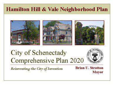 Hamilton Hill & Vale Neighborhood Plan  City of Schenectady