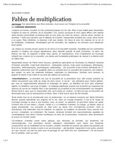 Fables de multiplication  http://www.liberation.fr/livres[removed]fables-de-multiplication[removed] À 00H00