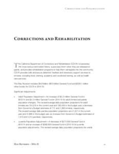 Corrections and Rehabilitation  Corrections and Rehabilitation T