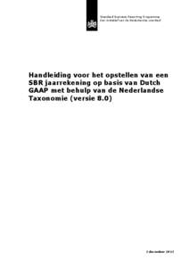 Standard Business Reporting Programma Een initiatief van de Nederlandse overheid Een  Handleiding voor het opstellen van een