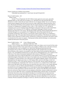 Southern Campaign American Revolution Pension Statements & Rosters Pension Application of William Harris S41616 Transcribed and annotated by C. Leon Harris. Revised 30 March[removed]State of North Carolina } SS Wilkes Coun