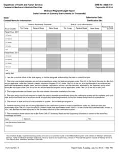 Department of Health and Human Services Centers for Medicare & Medicaid Services OMB No[removed]Expires[removed]