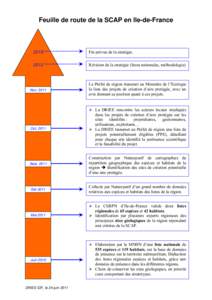 Feuille de route de la SCAP en Ile-de-FranceFin prévue de la stratégie.