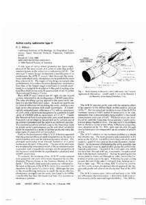 REFERENCE CAVITY ASSEMBLY  Active cavity radiometer type V R. C. Willson California Institute of Technology, Jet Propulsion Labo­