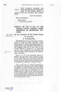 1068  PROCLAMATION 3418—JUNE 12, 1961 Lord nineteen hundred and sixty-one and of the Independence of the United States of