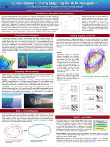 Sonar-Based Iceberg Mapping for AUV Navigation Extending Terrain-Relative Navigation to Free-Floating Icebergs Marcus Hammond, Peter Kimball, and Stephen Rock Aerospace Robotics Lab, Stanford University and Monterey Bay 